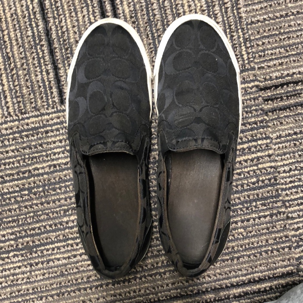 Black Coach Slip-Ons